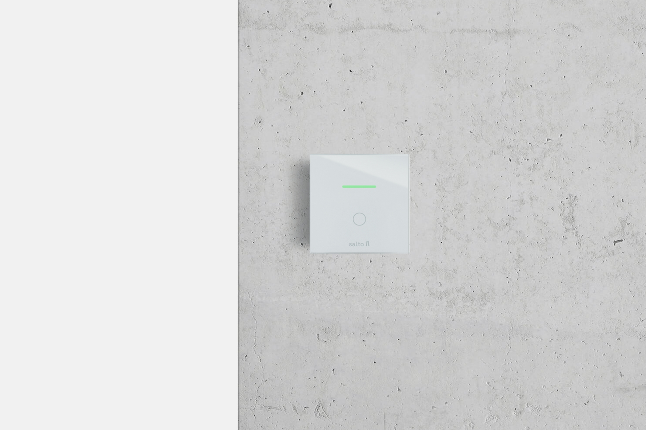 Salto lettore a muro XS in vetro