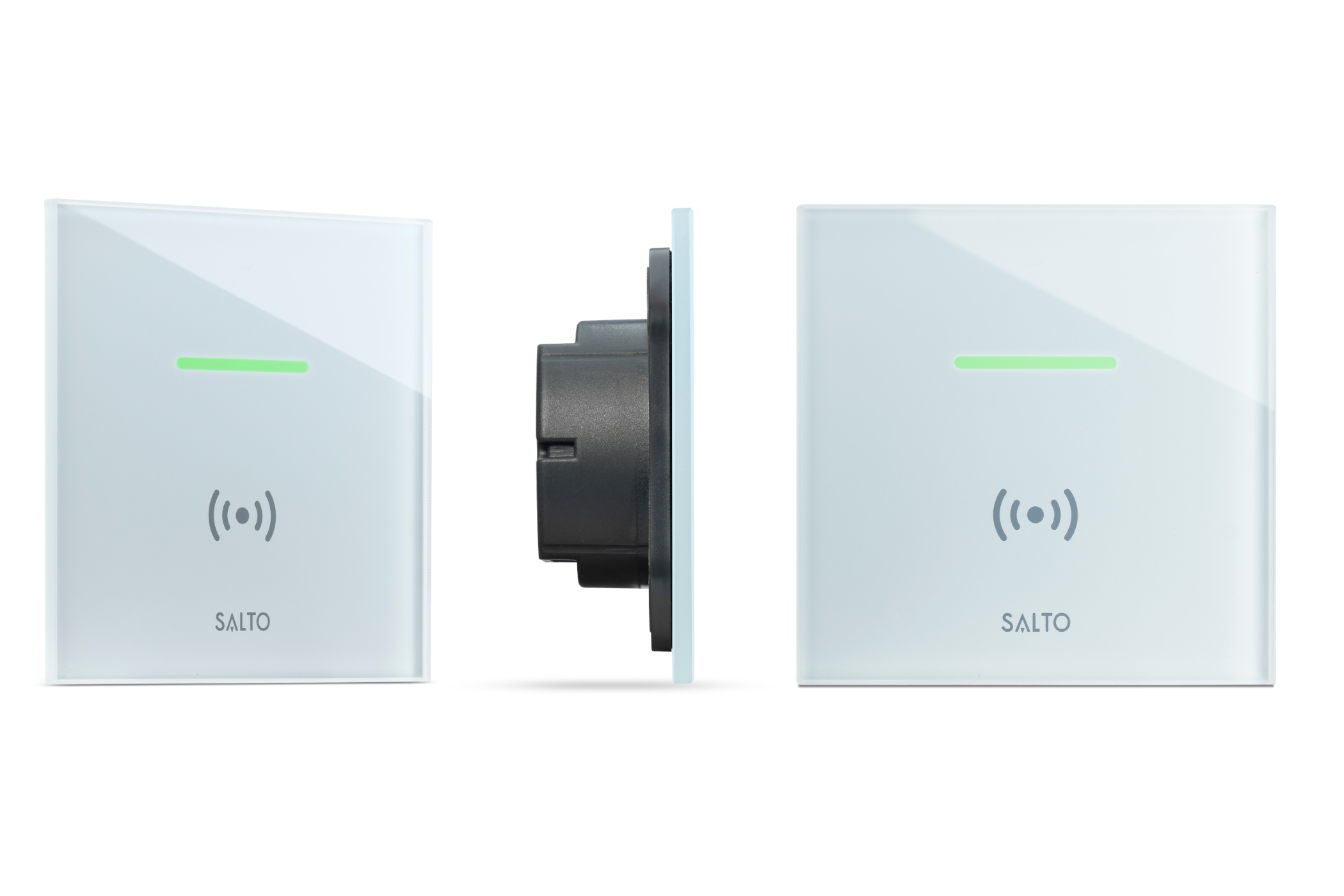 Salto lettore a muro XS in vetro