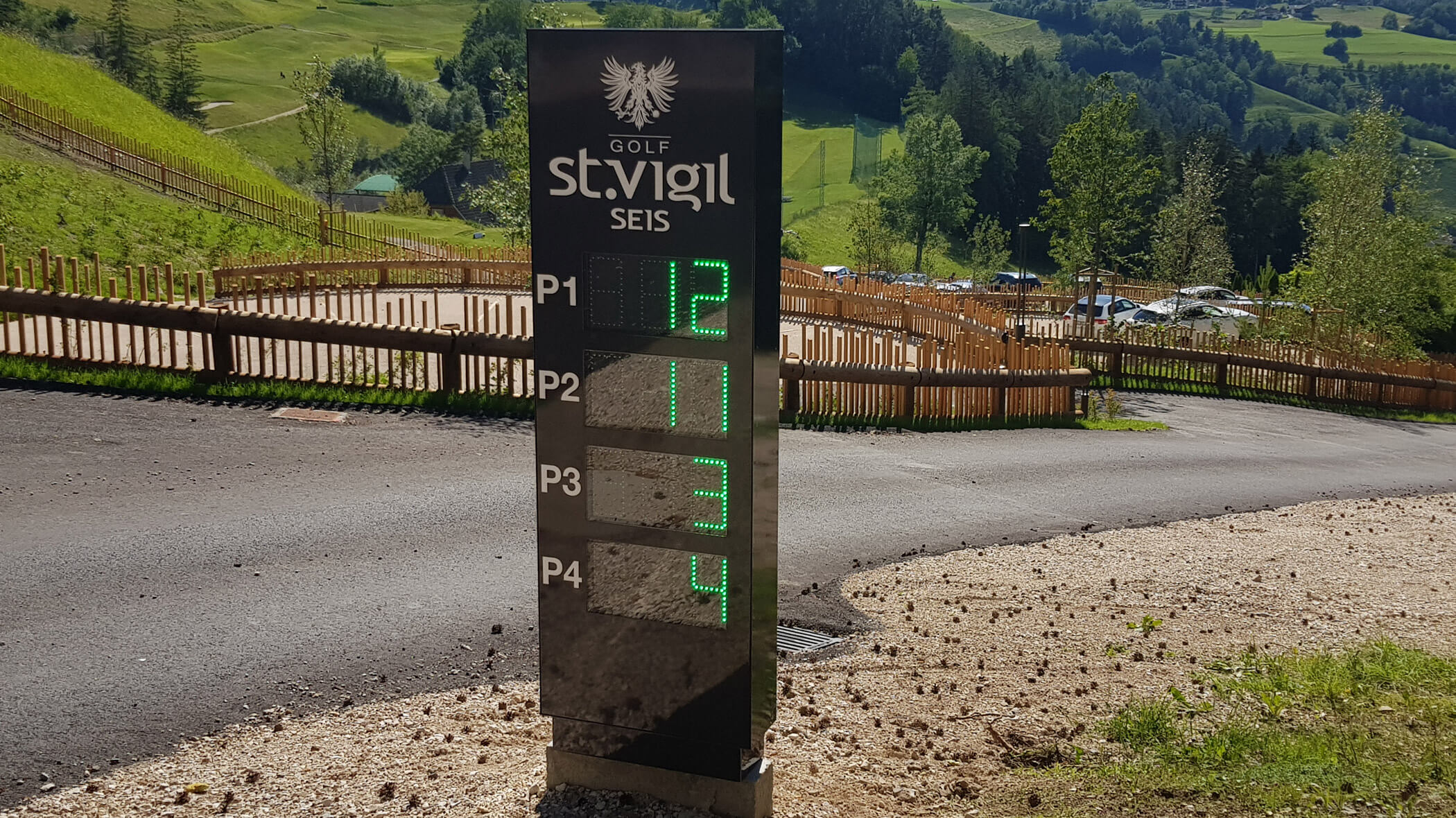 Visualisierung der Parkplätze - Säule