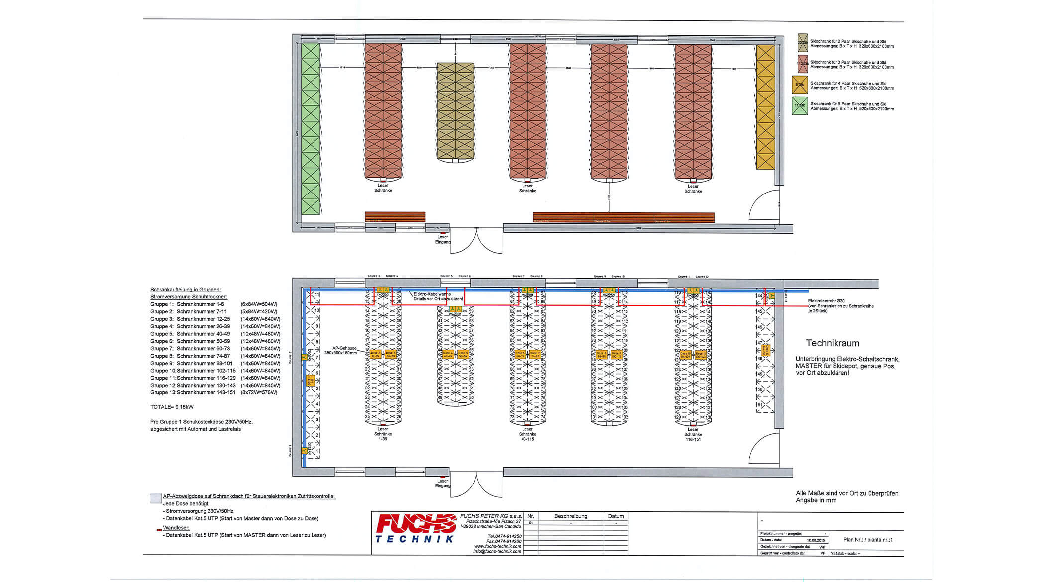 Projecting - Ski lockers