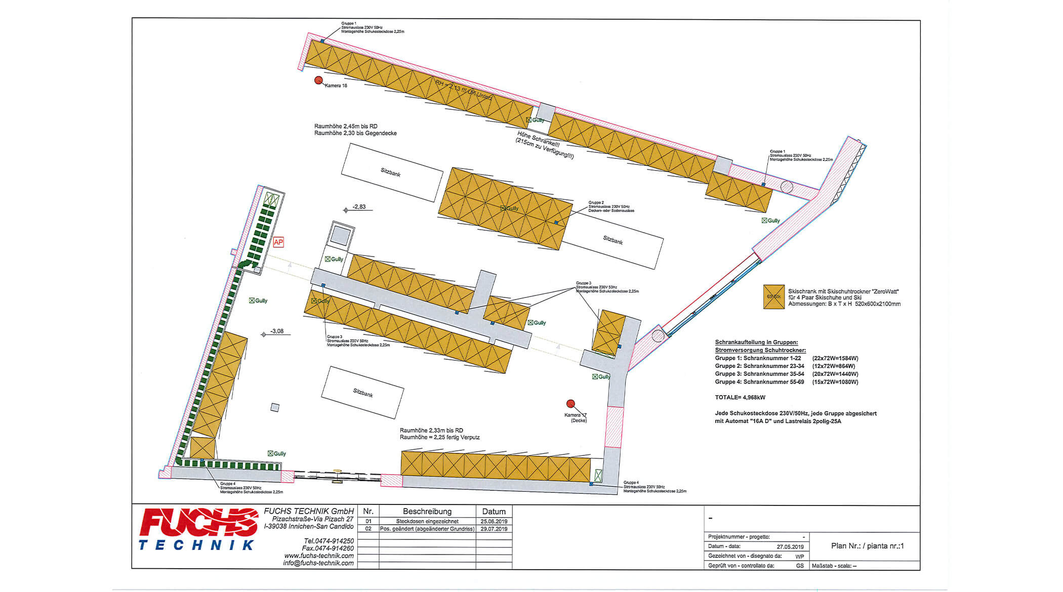 Projecting - Ski lockers