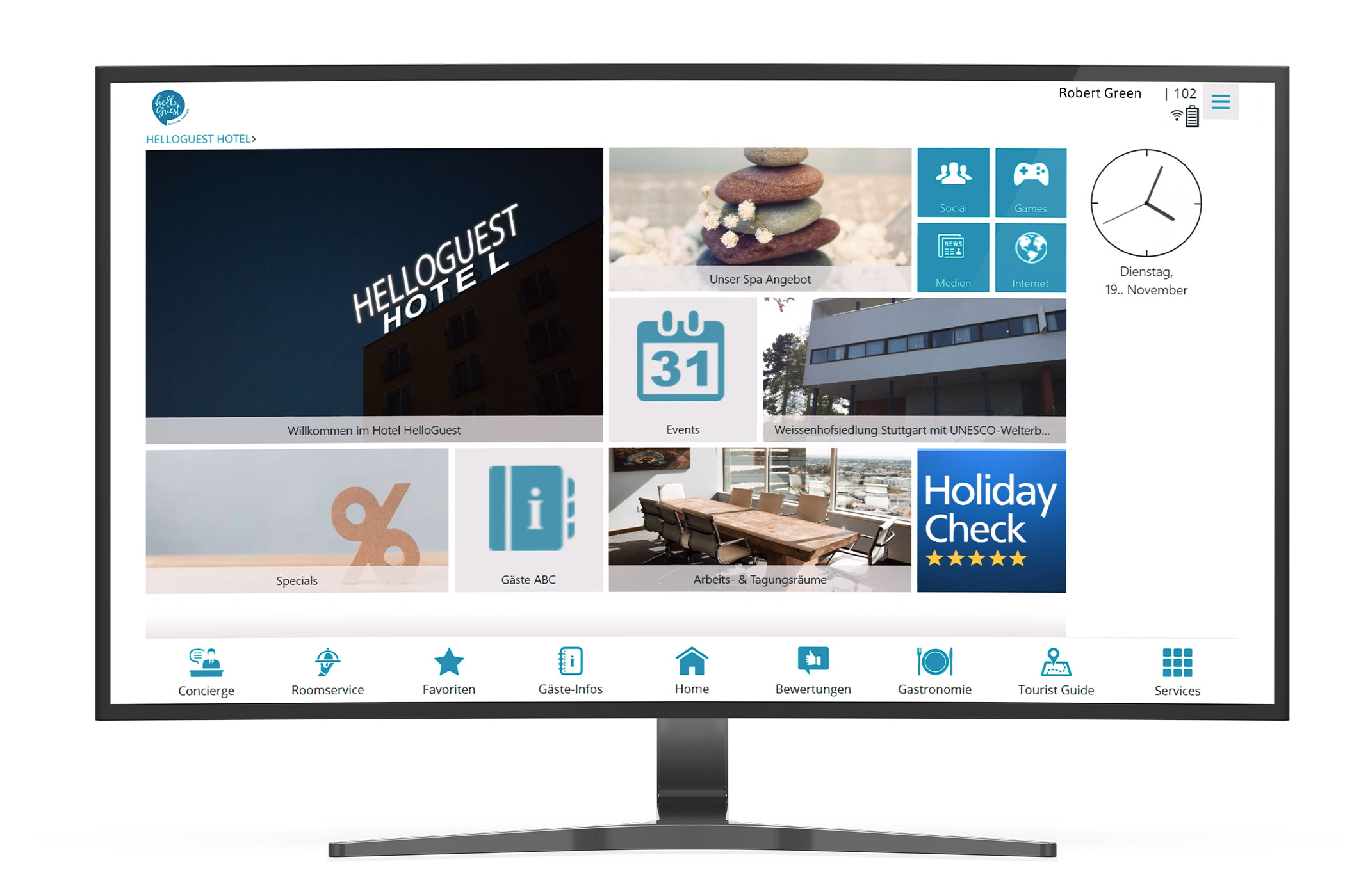 Digital guest folder